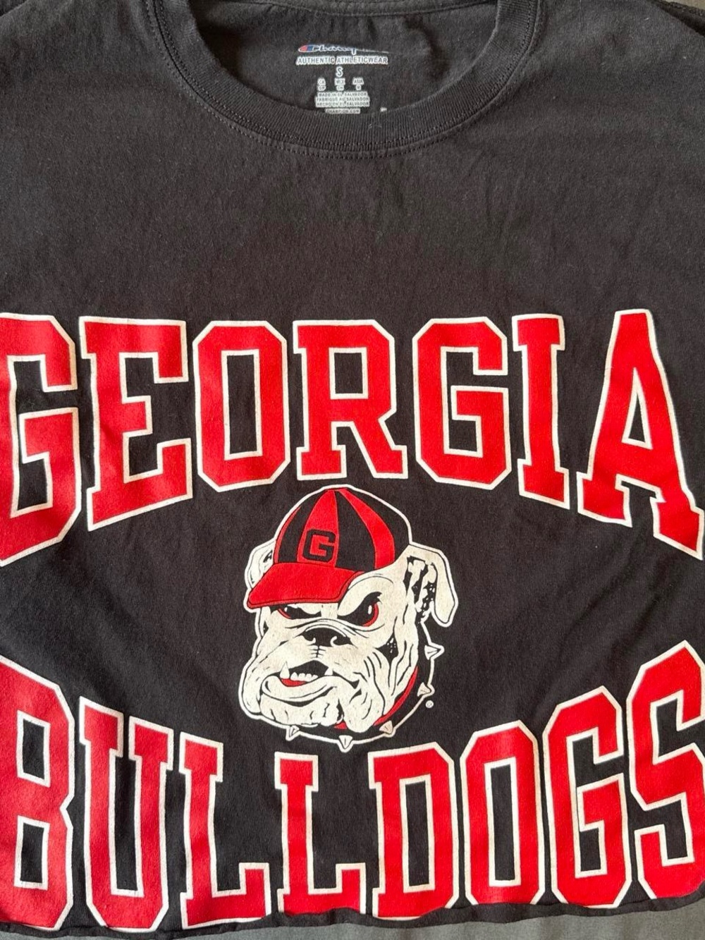 Champion Black & Red Georgia Bulldogs Tee
